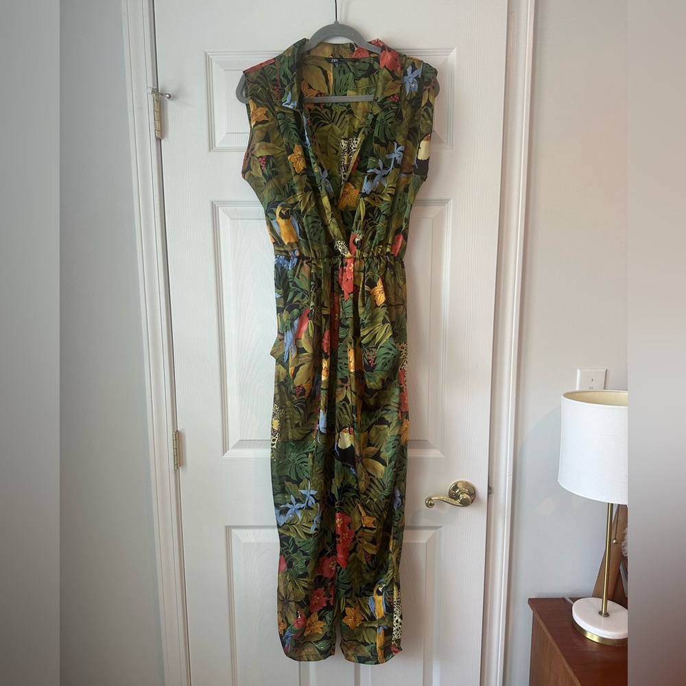 Zara jungle print jumpsuit
